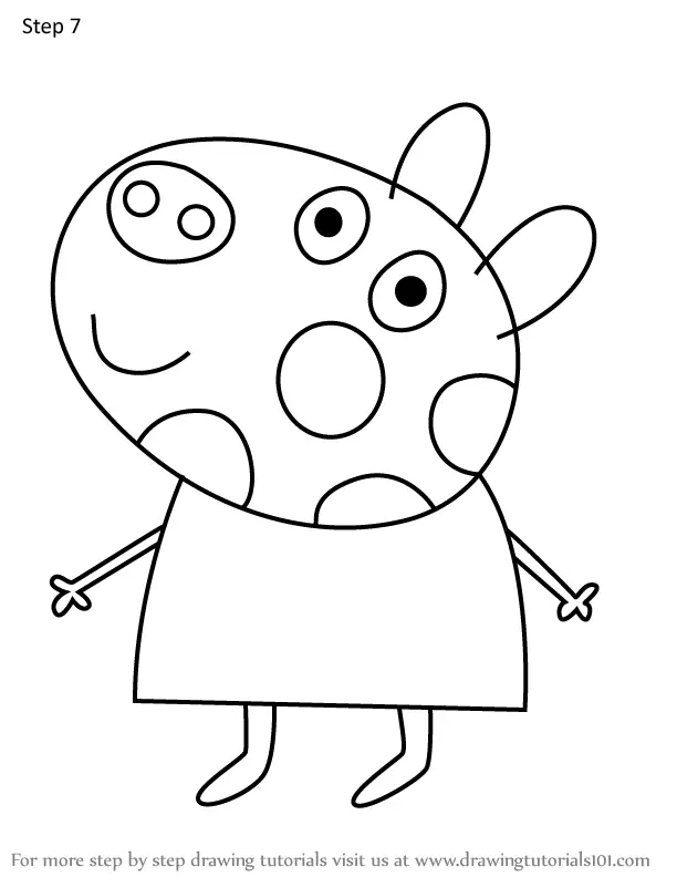 How to Draw Priscilla Pony from Peppa Pig (Peppa Pig) Step by Step ...