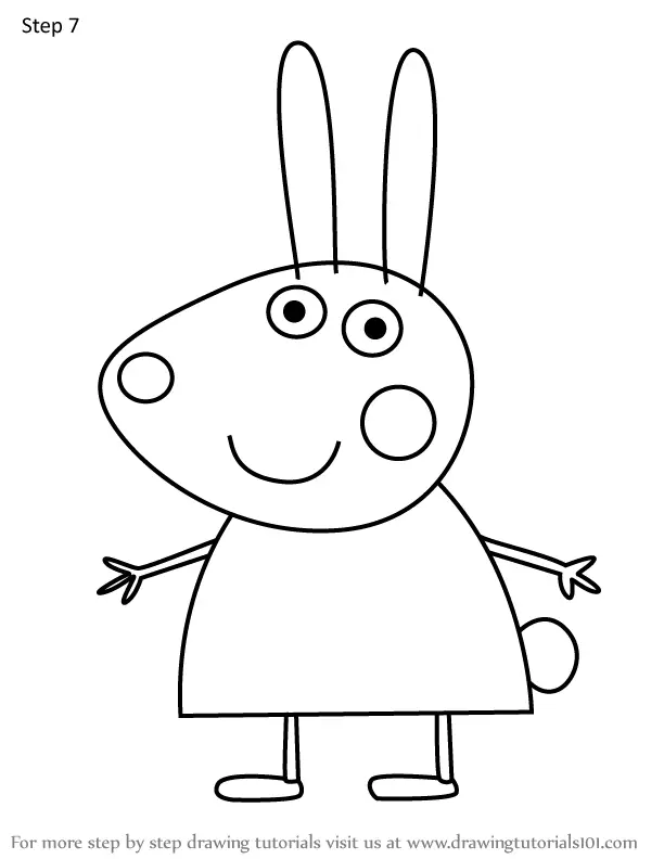 How to Draw Rebecca Rabbit from Peppa Pig (Peppa Pig) Step by Step ...