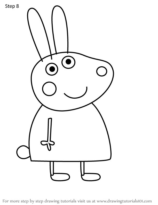 How to Draw Rita Rabbit from Peppa Pig (Peppa Pig) Step by Step ...