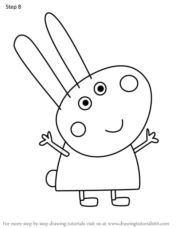 How to Draw Robert Rabbit from Peppa Pig (Peppa Pig) Step by Step ...