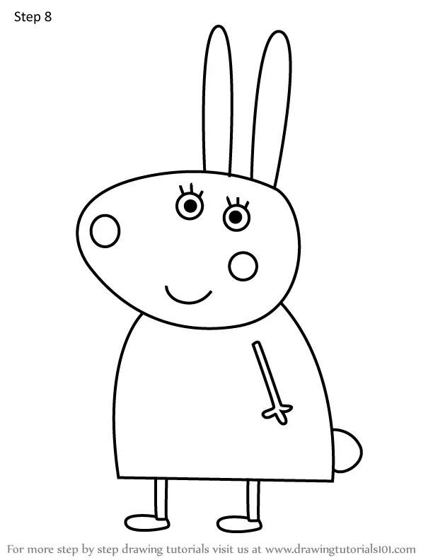 How To Draw Roselyn Rabbit From Peppa Pig (peppa Pig) Step By Step 