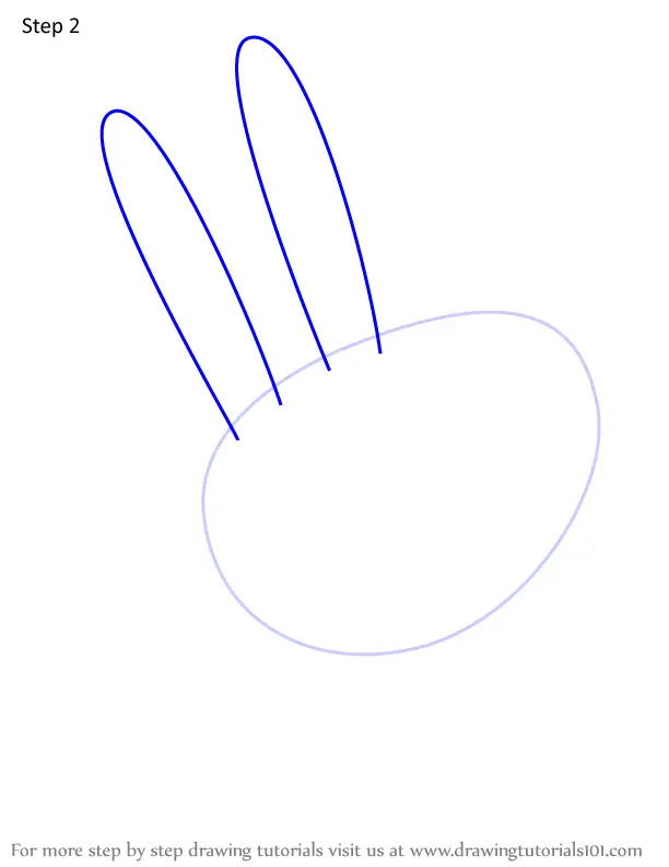 How to Draw Russell Rabbit from Peppa Pig (Peppa Pig) Step by Step ...