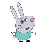 How to Draw Russell Rabbit from Peppa Pig