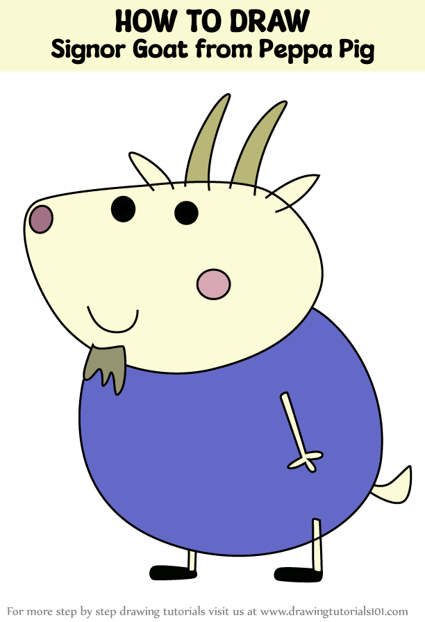 How to Draw Signor Goat from Peppa Pig (Peppa Pig) Step by Step ...