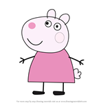 How to Draw Suzy Sheep from Peppa Pig