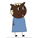 How to Draw Taylor Tapir from Peppa Pig