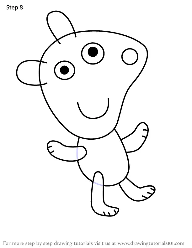 How to Draw Teddy from Peppa Pig (Peppa Pig) Step by Step ...