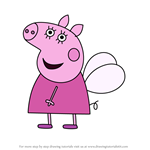How to Draw Tooth Fairy from Peppa Pig