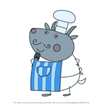 How to Draw Uncle Goat from Peppa Pig