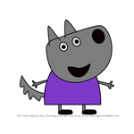 How to Draw Winter Wolf from Peppa Pig