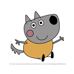 How to Draw Wyatt Wolf from Peppa Pig