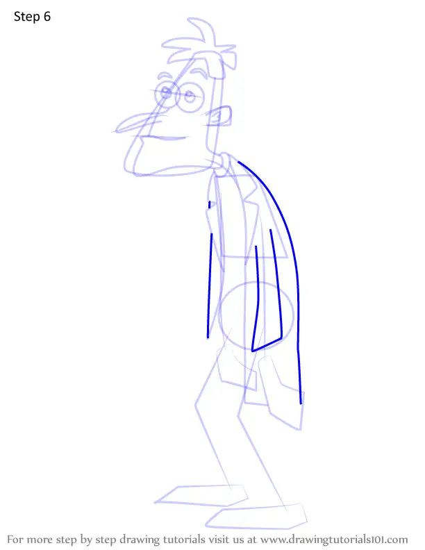 How to Draw Heinz Doofenshmirtz from Phineas and Ferb (Phineas and Ferb
