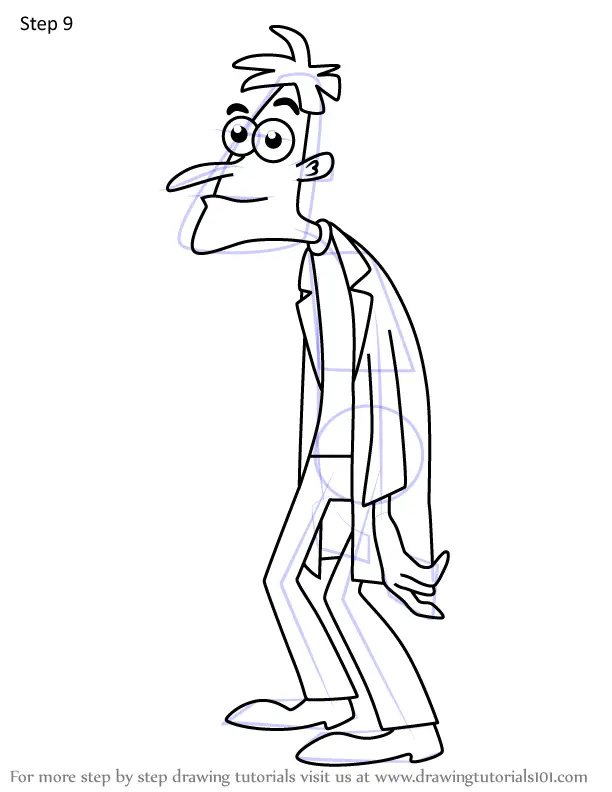 How to Draw Heinz Doofenshmirtz from Phineas and Ferb (Phineas and Ferb ...