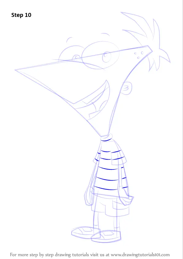 how to draw phineas and isabella