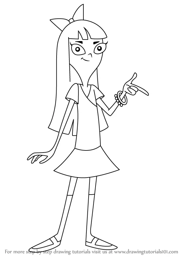 How to Draw Stacy Hirano from Phineas and Ferb (Phineas and Ferb) Step ...