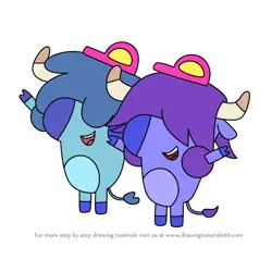 How to Draw Bison Brothers from Pikwik Pack