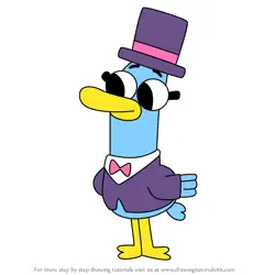 How to Draw Dougie Duck from Pikwik Pack