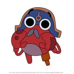 How to Draw Kumar Crab from Pikwik Pack