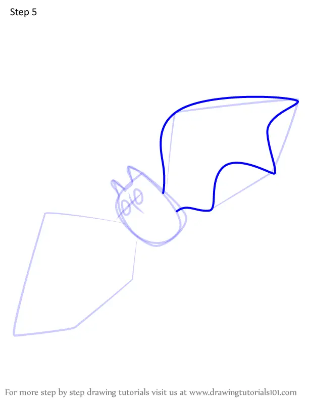 How to Draw Bat from Pocoyo (Pocoyo) Step by Step | DrawingTutorials101.com