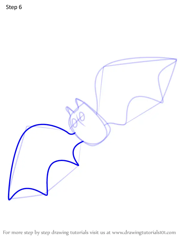 How to Draw Bat from Pocoyo (Pocoyo) Step by Step | DrawingTutorials101.com