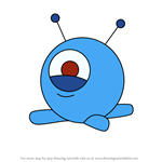 How to Draw Blue martian from Pocoyo