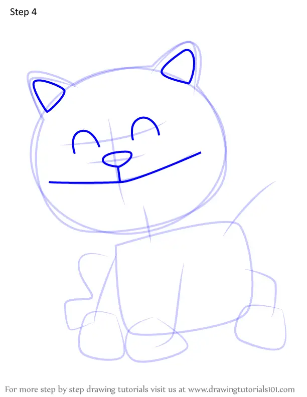 How to Draw Cat from Pocoyo (Pocoyo) Step by Step | DrawingTutorials101.com