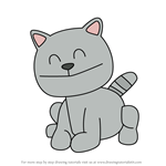 How to Draw Cat from Pocoyo