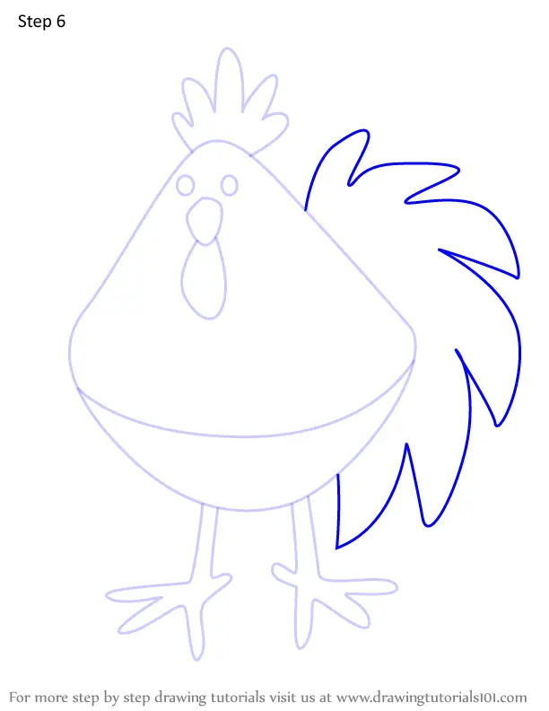 How to Draw Rooster from Pocoyo (Pocoyo) Step by Step ...