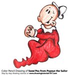 How to Draw Swee'Pea from Popeye the Sailor
