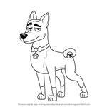 How to Draw Bondo from Pound Puppies