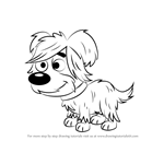 How to Draw Hairy from Pound Puppies