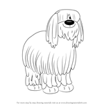 How to Draw Niblet the Old English Sheepdog from Pound Puppies