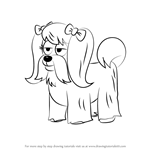 How to Draw Princess from Pound Puppies