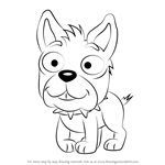 How to Draw Pugford from Pound Puppies