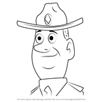How to Draw Ranger Bart from Pound Puppies
