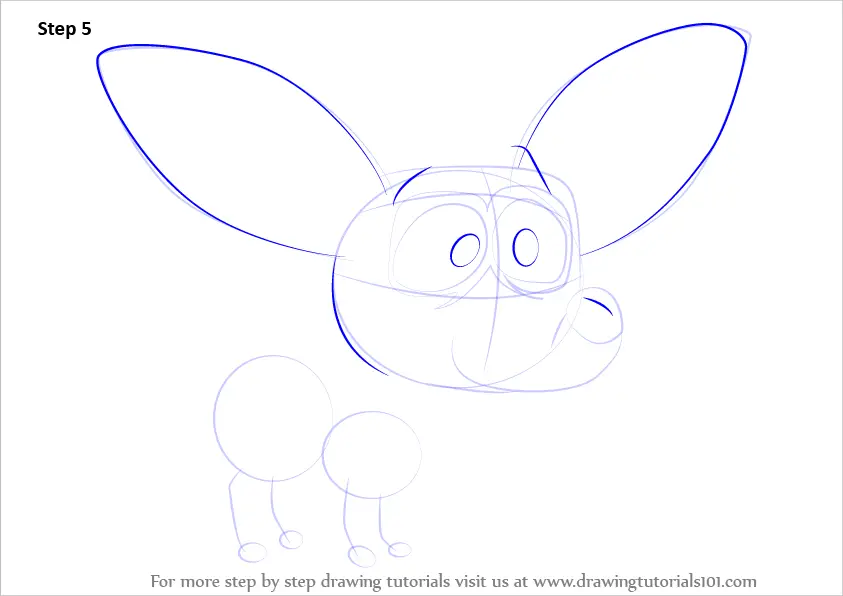 Step by Step How to Draw Squirt the Chihuahua from Pound Puppies
