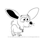 How to Draw Squirt the Chihuahua from Pound Puppies