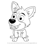 How to Draw Tundra from Pound Puppies