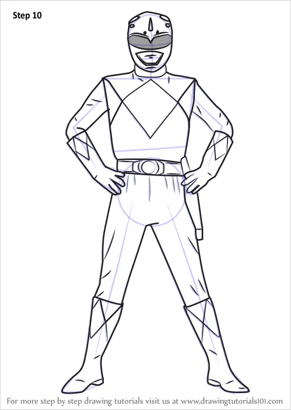 Learn How to Draw Blue Ranger from Power Rangers (Power Rangers) Step