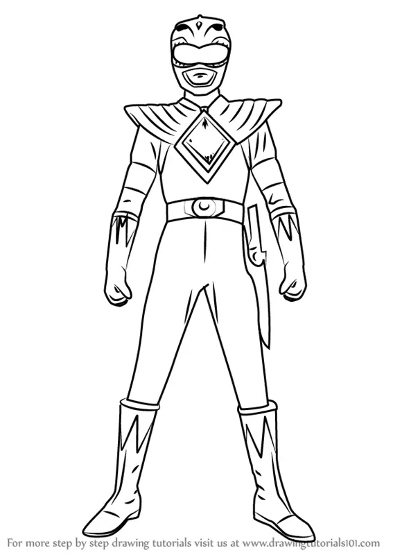 Learn How to Draw Green Ranger from Power Rangers (Power Rangers) Step