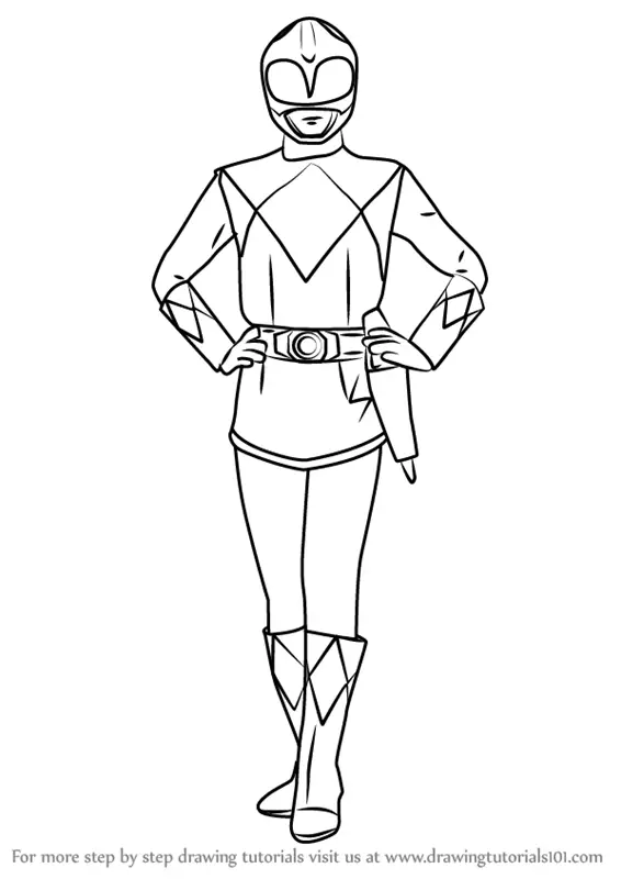 Learn How to Draw Pink Ranger from Power Rangers Power 