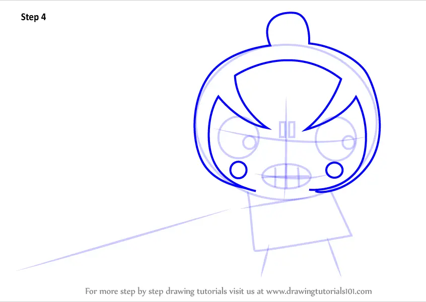 Learn How to Draw Chang from Pucca (Pucca) Step by Step : Drawing Tutorials