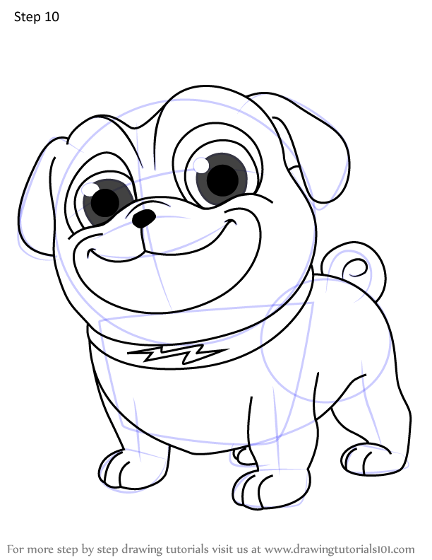 learn how to draw bingo from puppy dog pals puppy dog pals step by step drawing tutorials