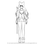 How to Draw Blake Belladonna from RWBY