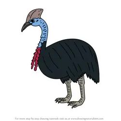 How to Draw Cassowary from Regular Show