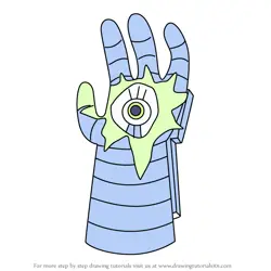 How to Draw Glove Creature from Regular Show