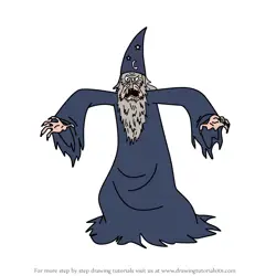 How to Draw Halloween Wizard from Regular Show