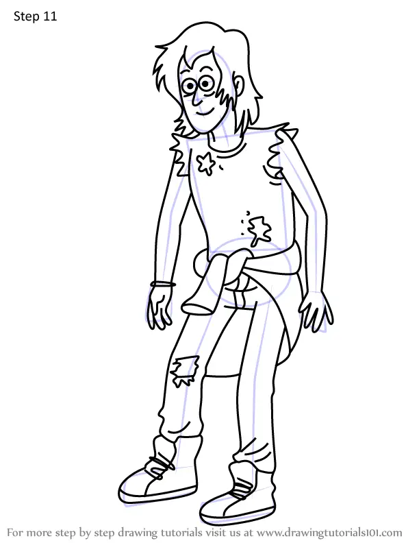 How to Draw Johnny Skydiver from Regular Show (Regular Show) Step by ...