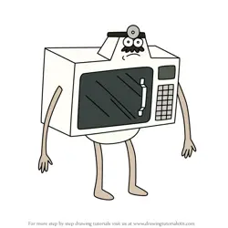 How to Draw Microwave from Regular Show