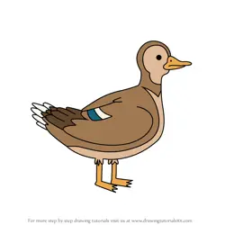 How to Draw Mother Duck from Regular Show